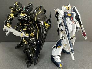 MG 1/100 MSN-04 サザビーVer.ka , MG 1/100 νガンダム Ver.ka 全塗装済み 完成品 バンダイ