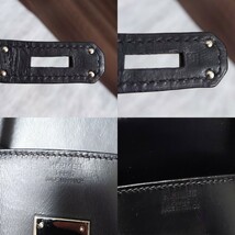 限定品 エルメス バーキン ソーブラック 35 SO Black 黒 O刻印 HERMES 40 30 32 バッグ ボックスカーフ ケリー ヴィクトリア Birkin Kelly_画像8