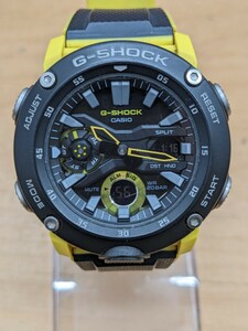 【c410】【稼働品】 CASIO カシオ G-SHOCK GA-2000 ブラック×イエロー Gショック