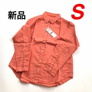 新品未使用■ジーユー GU■リネンブレンドシャツ 麻 綿■Sサイズ