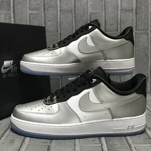 【新品/箱付】メンズ27.5cm★NIKE WMNS AIR FORCE 1'07 SE（ナイキ エア フォース 1 '07 SE）メタリックシルバー/ブラック/ホワイト