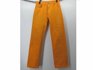 80s USA製　Levis リーバイス　カラー　ジーンズ　501 w28 オレンジ　vintage アメカジ古着　sy3007