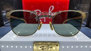 『Bausch&Lomb』筆記体刻印テンプル これが正真正銘1950年代製の証 1/10 12KGF B＆L RAY−BAN 元祖最初期SIGNET 厚金張りシグネット