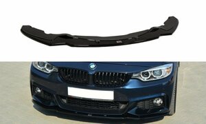 BMW 4シリーズ クーペ F32 Mスポーツ用 '13～ 社外品 ABS製 フロントリップ スポイラー/スプリッター グロスブラック エアロパーツ 未使用