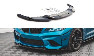 BMW Mシリーズ M2 F87 クーペ '16～ ABS製 フロントリップ スポイラー/スプリッター グロスブラック/黒 エアロパーツ カスタム 未使用 V.3