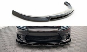 ダッジ チャージャー SRT '15～ 社外 ABS製 フロントスプリッター スポイラー/リップ グロスブラック エアロパーツ カスタム 未使用品 V.1