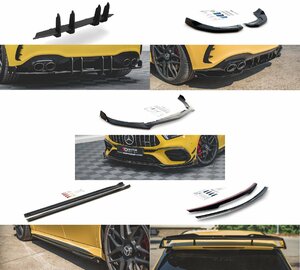  Mercedes Benz W177 A45 AMG S 4MATIC+ '19~ freon trip side skirt rear difuzar rear side spoiler cap V.3