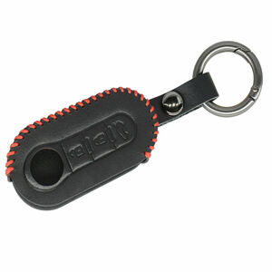  immediate payment possibility Fiat 500/te. Cart /dobro/ cue bo/bla-bo leather red stitch accessories keyless smart key case 3 button 