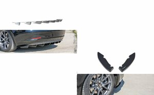 テスラ モデル3 4ドア セダン '19～ 社外 ABS リアディフューザー/アンダーリップ/スカート リアサイドスプリッター 3点セット 未使用 V.1