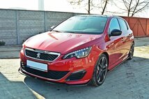 プジョー 308 GTi 5ドア ハッチバック T9 前期用 社外 ABS製 フロントスプリッター スカート/スポイラー/リップ グロスブラック 未使用 V.1_画像5