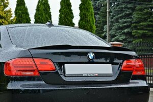 BMW 3シリーズ E92 クーペ Mスポーツ 前期/後期 '06～'13 ABS リヤ/リア ルーフスポイラー キャップ ウイング グロスブラック エアロパーツ