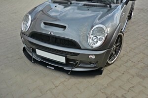 BMW ミニ R53 クーパー S JCW/ジョンクーパーワークスキット車用 社外品 ABS製 フロントスプリッター スカート/スポイラー/リップ 未使用品