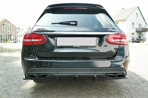  Benz C Class C63 AMG Wagon S205 previous term '15~'18 after market goods ABS made rear lip / center diffuser / under spoiler / splitter 