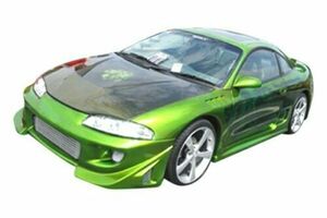  Mitsubishi Eclipse D32A/D38A '95~'00 неоригинальный уретан передний бампер + задний бампер + боковой юбка 4 позиций комплект обвес не использовался товар не крашеный 