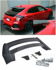 ホンダ 10代目 シビック ハッチバック FK7/FK8 社外品 ABS製 リア/リヤ ルーフスポイラー ウイングライザーキット エアロパーツ カスタム