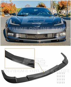 シボレー 6代目 コルベット C6 グランスポーツ/Z06 前期/後期 '05～'14 社外 ABS製 フロントリップ スポイラー/スプリッター/スカート V.2