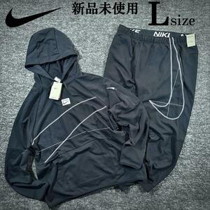  new goods unused NIKE M size Nike sweat setup top and bottom Parker jogger pants Bick Logo te Caro go black black regular goods 