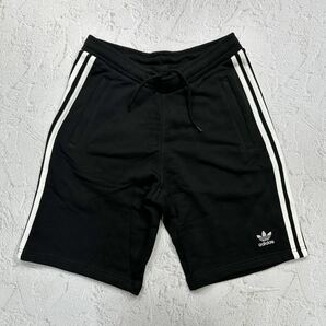 【格安送料】新品未使用 Sサイズ adidas Originals アディダス オリジナルス スウェット ハーフパンツ 短パン ブラック 黒 刺繍ロゴ 定番の画像1