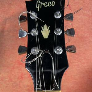④NO.E/ Greco エレキギター 型番等は不明 年代物 中古品 簡単音出し確認済み ハードケース付きの画像3