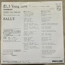 シングル SALLY プロモ Promo 悲しきYoung Love SWEET OLD DREAM 大野太 鈴木キサブロー 勝山俊一郎 7PL-174 白ラベル 白レーベル_画像3