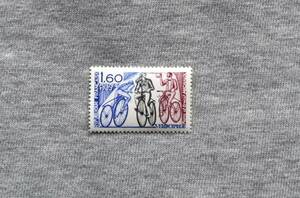 E45　フランス　1983年　自転車　1種　単片切手1枚