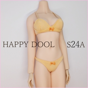 TBLeague 【Happy Doll】S24A スクールブラセット ライトオレンジ/リボンオレンジ 1/6 下着 Phicen ファイセン