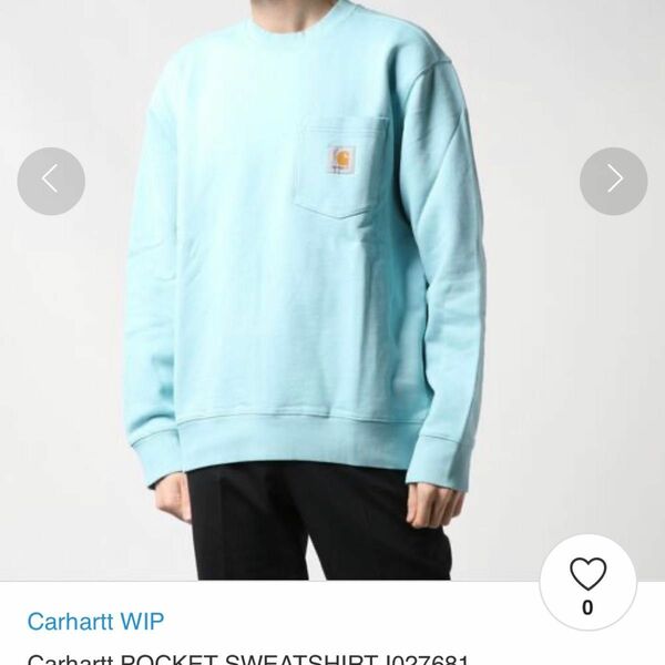 新品タグ付き　カーハート　ポケット付きスウェットトレーナー CARHARTT トレーナー 胸ポケット