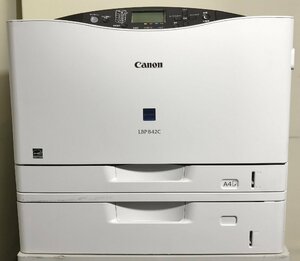 [ Saitama departure ][Canon]A3 color laser printer -LBP842C *2 level cassette * counter 38547 sheets * operation verification settled *(11-2922)