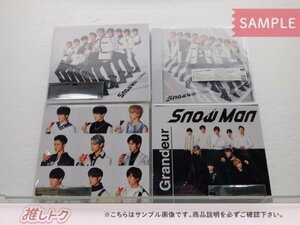 Snow Man CD 4点セット Grandeur 初回盤A/B/通常盤(初回スリーブ仕様)/通常盤 通常盤未開封1点含む [難小]
