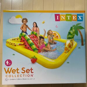 新品 インテックス プール 噴水 すべり台 幼児 ウォータースライダーフルーティ水遊び 家庭用プール ビニールプール の画像2