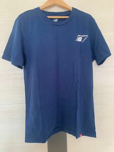 【New balance】 Tシャツ ネイビー 半袖 半袖Tシャツ プリントT ロゴ　ブルー