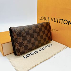 2682【美品】LOUIS VUITTON ルイヴィトン ダミエ ポルトフォイユ ブラザ 長財布 二つ折り財布 ウォレット N60017/TS2131の画像2