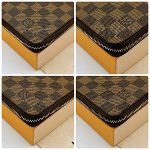 2717【超 極美品】LOUIS VUITTON ルイヴィトン ダミエ ジッピーオーガナイザー ラウンドファスナー 長財布 ウォレット N60003/CA4098の画像9