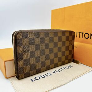 2717【超 極美品】LOUIS VUITTON ルイヴィトン ダミエ ジッピーオーガナイザー ラウンドファスナー 長財布 ウォレット N60003/CA4098の画像2