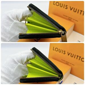 2749【超 極美品】LOUIS VUITTON ルイヴィトン モノグラム マルチカラー ジッピーウォレット 長財布 ウォレットブラック M60244/CA0151の画像8