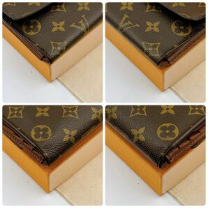 2755【美品】LOUIS VUITTON ルイヴィトン モノグラム ポルトトレゾール インターナショナル 長財布 三つ折り財布 M61215/MB0054の画像9