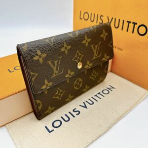 2759【美品】LOUIS VUITTON ルイヴィトン モノグラム ポルトトレゾール エテュイ パピエ 三つ折り財布 ウォレット M61202/SP0095