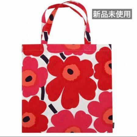 マリメッコmarimekko　トートバッグ　エコバッグ　レッド