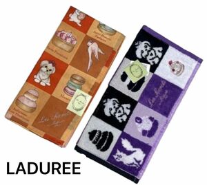 ハンカチ　LADUREE ラデュレ　大判ハンカチ & タオルハンカチ 2枚セット　新品未使用品