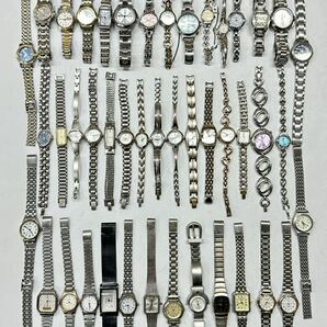 レディース 大量 50本 個 点 腕時計 セット まとめて SEIKO CITIZEN WICCA GUESS BUREN JUNCTION Courreges 等 ジャンク ステンレス F151の画像1