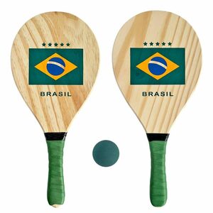  Brazil national flag design f less ko ball racket & ball set BRASIL