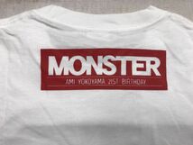 横山あみ アイドル PPP!PiXiON ピピピ!ピクション! 21st BIRTHDAY 21歳 MONSTER 生誕祭 半袖Tシャツ メンズ コットン100% M 白_画像3