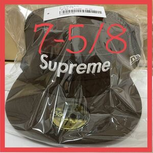 7-5/8 22SS Supreme Box Logo Mesh Back New Era Brown シュプリーム ボックス ロゴ メッシュ バック ニューエラ ブラウン