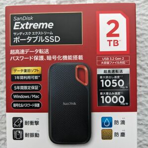 SanDisk ポータブルSSD 2TB SDSSDE61-2T00-J25 サンディスク Extreme 