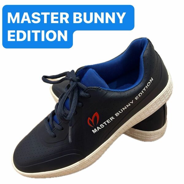 マスターバニー スパイクレスゴルフシューズ ネイビー メンズ 26.0 MASTER BUNNY EDITION 白紐付