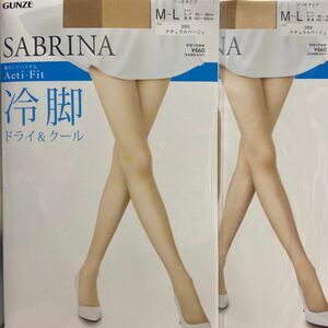 GUNZE (グンゼ) SABRINA (サブリナ) ストッキング Acti-Fit 冷脚 SB740 ナチュラルベージュ M-L