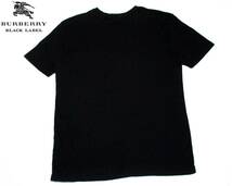 極美品 バーバリーブラックレーベル ホース刺繍 ノバチェック柄ボタンデザイン リブニット ヘンリーネック Tシャツ 日本製 サイズ M(2)_画像3