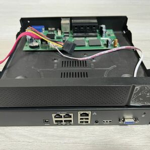 POE防犯カメラ用NVR 4ch ネットワークビデオレコーダー1台 H.265録画録音 500万画素カメラ対応 ONVIF 動作未確認ジャンク品「NVR4JUNK」の画像1