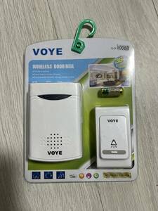 ワイヤレスインターフォン VOYE V006B 送信機受信機1台 60メートル受信可 ワイヤレス チャイム 38メロディー 新品未使用「DOORBELL-S.B」