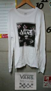 VANS 長袖Tシャツ　M　ホワイト　バンズ